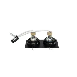 QAZQA Schlafzimmerlampen|Küchenlampen*Einbaupunkt schwarz einstellbar 2-Licht - Chuck