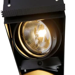 QAZQA Einbaustrahler|Wohnzimmerlampen*Einbaupunkt schwarz 2-Licht GU10 AR111 Trimless - Oneon