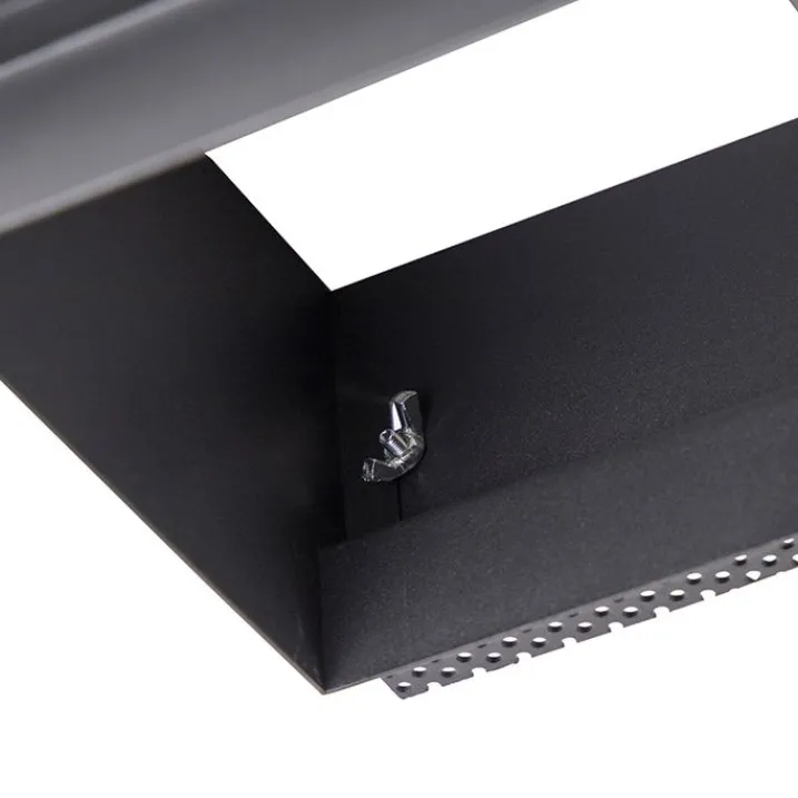 QAZQA Einbaustrahler|Wohnzimmerlampen*Einbaupunkt schwarz 1-Licht GU10 AR111 Trimless - Oneon Honey