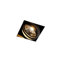 QAZQA Schlafzimmerlampen|Küchenlampen*Einbaupunkt schwarz 1-Licht GU10 AR111 Trimless - Oneon