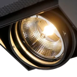 QAZQA Schlafzimmerlampen|Küchenlampen*Einbaupunkt schwarz 1-Licht GU10 AR111 Trimless - Oneon