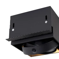 QAZQA Schlafzimmerlampen|Küchenlampen*Einbaupunkt schwarz 1-Licht GU10 AR111 Trimless - Oneon