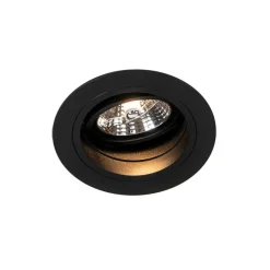 QAZQA Küchenlampen|Esszimmerlampen*Einbaupunkt schwarz verstellbar rund - Spannfutter 70