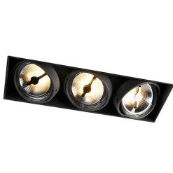 QAZQA Schlafzimmerlampen|Küchenlampen*Einbaupunkt weiß AR111 trimmlos 3-Licht - Oneon 111-3