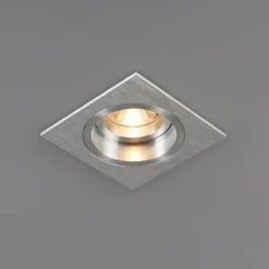 QAZQA Einbaustrahler|Wohnzimmerlampen*Einbauspot eckig Aluminium dreh- und neigbar - Chuck