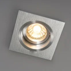 QAZQA Einbaustrahler|Wohnzimmerlampen*Einbauspot eckig Aluminium dreh- und neigbar - Chuck