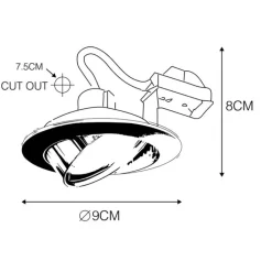 QAZQA Einbaustrahler|Wohnzimmerlampen*Einbauspot neigbar schwarz - Cisco