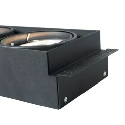 QAZQA Schlafzimmerlampen|Küchenlampen*Einbauspot schwarz AR111 drehbar und kippbar, randlos 2-Licht - Oneon