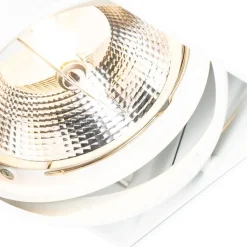 QAZQA Einbaustrahler|Wohnzimmerlampen*Einbauspot weiß GU10 AR111 trimless verstellbar - Oneon