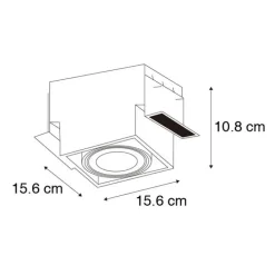 QAZQA Einbaustrahler|Wohnzimmerlampen*Einbauspot weiß GU10 AR111 trimless verstellbar - Oneon