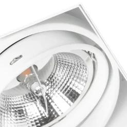 QAZQA Einbaustrahler|Wohnzimmerlampen*Einbauspot weiß GU10 AR111 trimless verstellbar - Oneon