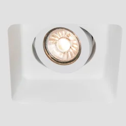 QAZQA Einbaustrahler|Wohnzimmerlampen*Einbaustelle weiß 15 cm quadratisch kippbar - Zigeuner Stuck