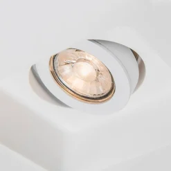 QAZQA Einbaustrahler|Wohnzimmerlampen*Einbaustelle weiß 15 cm quadratisch kippbar - Zigeuner Stuck