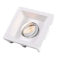 QAZQA Einbaustrahler|Wohnzimmerlampen*Einbaustelle weiß 15 cm quadratisch kippbar - Zigeuner Stuck