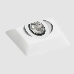 QAZQA Einbaustrahler|Wohnzimmerlampen*Einbaustelle weiß 15 cm quadratisch kippbar - Zigeuner Stuck