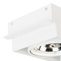 QAZQA Einbaustrahler|Wohnzimmerlampen*Einbaustrahler dreh- und kippbar AR111 rahmenlos - Oneon 111-2