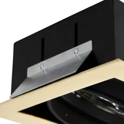 QAZQA Einbaustrahler|Wohnzimmerlampen*Einbaustrahler Messing verstellbar 2 Lampen - Oneon 111-2