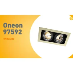 QAZQA Einbaustrahler|Wohnzimmerlampen*Einbaustrahler Messing verstellbar 2 Lampen - Oneon 111-2