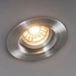 QAZQA Einbaustrahler|Wohnzimmerlampen*Einbaustrahler rund Aluminium dreh- und neigbar - Chuck