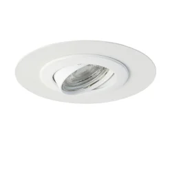 QAZQA Schlafzimmerlampen|Küchenlampen*Einbaustrahler rund weiß schwenkbar mit Distanzring - Edu