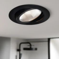 QAZQA Professional Badezimmerlampen|Led-Strahler*Einbau-Strahler Schwarz 9,5 cm inkl. LED 1300lm dimmbar IP65 - Gaius