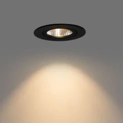 QAZQA Professional Badezimmerlampen|Led-Strahler*Einbau-Strahler schwarz 6,8 cm inkl. LED 750 lm dimmbar IP65 - Gaius