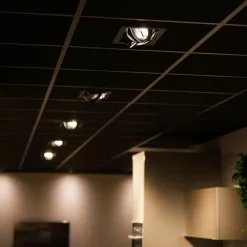 QAZQA Einbaustrahler|Wohnzimmerlampen*Einbaustrahler schwarz AR111 verstellbar 2-flammig - Oneon