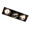 QAZQA Einbaustrahler|Wohnzimmerlampen*Einbaustrahler schwarz drehbar und kippbar trimmlos 3-Licht - Oneon 3
