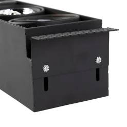 QAZQA Einbaustrahler|Wohnzimmerlampen*Einbaustrahler schwarz drehbar und kippbar trimmlos 3-Licht - Oneon 3