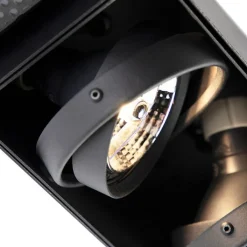 QAZQA Einbaustrahler|Wohnzimmerlampen*Einbaustrahler schwarz drehbar und kippbar trimmlos 3-Licht - Oneon 3