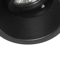 QAZQA Schlafzimmerlampen|Küchenlampen*Einbaustrahler schwarz dreh- und neigbar - Alu