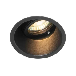 QAZQA Schlafzimmerlampen|Küchenlampen*Einbaustrahler schwarz dreh- und neigbar - Alu