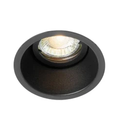 QAZQA Schlafzimmerlampen|Küchenlampen*Einbaustrahler schwarz dreh- und neigbar - Alu