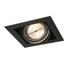 QAZQA Schlafzimmerlampen|Küchenlampen*Einbaustrahler schwarz G53 111mm verstellbar - Oneon