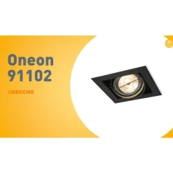 QAZQA Schlafzimmerlampen|Küchenlampen*Einbaustrahler schwarz G53 111mm verstellbar - Oneon