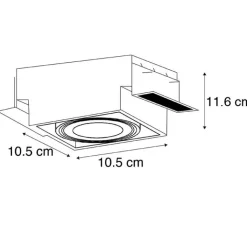 QAZQA Einbaustrahler|Wohnzimmerlampen*Einbaustrahler schwarz GU10 AR70 ohne Rand - Oneon