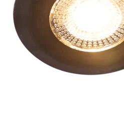 QAZQA Gartenbeleuchtung|Badezimmerlampen*Einbaustrahler schwarz inkl. LED 3-Stufen-Dimmbar IP44 - Ulo