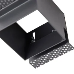 QAZQA Schlafzimmerlampen|Küchenlampen*Einbaustrahler Schwarz Kippbar und Drehbar Trimless - Oneon Honey