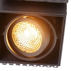 QAZQA Schlafzimmerlampen|Küchenlampen*Einbaustrahler Schwarz Kippbar und Drehbar Trimless - Oneon Honey