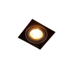 QAZQA Schlafzimmerlampen|Küchenlampen*Einbaustrahler Schwarz Kippbar und Drehbar Trimless - Oneon Honey