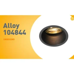 QAZQA Einbaustrahler|Wohnzimmerlampen*Einbaustrahler schwarz mit gold dreh- und schwenkbar - Alu