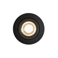 QAZQA Badezimmerlampen|Led-Strahler*Einbaustrahler schwarz neigbar 8,2 cm inkl. LED Dimm to Warm IP54 Ultra Slim - Pupil
