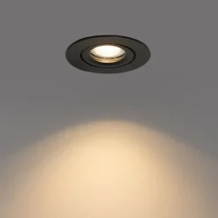 QAZQA Küchenlampen|Led-Strahler*Einbau-Strahler schwarz schwenkbar 6,5cm inkl. LED IP54 Ultra Slim - Pupil