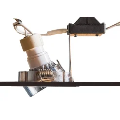 QAZQA Einbaustrahler|Wohnzimmerlampen*Einbaustrahler schwenkbar chrom eckig - Edu