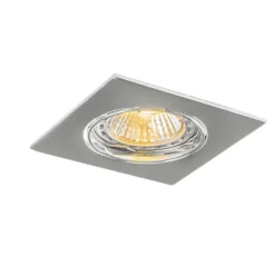 QAZQA Einbaustrahler|Wohnzimmerlampen*Einbaustrahler schwenkbar chrom eckig - Edu