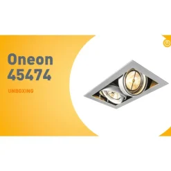 QAZQA Einbaustrahler|Wohnzimmerlampen*Einbaustrahler Stahl AR111 Verstellbar 2-Lichter - Oneon