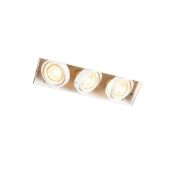 QAZQA Einbaustrahler|Wohnzimmerlampen*Einbaustrahler weiß dreh- und kippbar trimmlos 3-flammig - Oneon 3