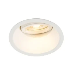 QAZQA Schlafzimmerlampen|Küchenlampen*Einbaustrahler weiß dreh- und neigbar - Legierung