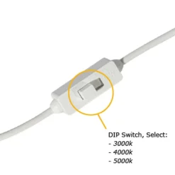 QAZQA Professional Schlafzimmerlampen|Küchenlampen*Einbaustrahler Weiß inkl. LED 3000K-5000K mit Dip-Schalter - Elias