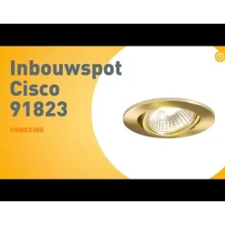 QAZQA Einbaustrahler|Wohnzimmerlampen*Eingebauter Spot kippt Gold - Cisco